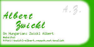 albert zwickl business card